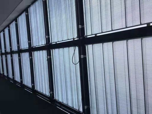 P10.4 usine en verre de Shenzhen d'écran d'affichage à LED de la publicité d'écran visuel transparent en aluminium du Cabinet LED