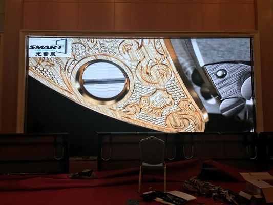 luminosité Shenzhen LED de l'écran 3mm de 7.68m*4.032m intense de lancements visuels d'intérieur de pixel