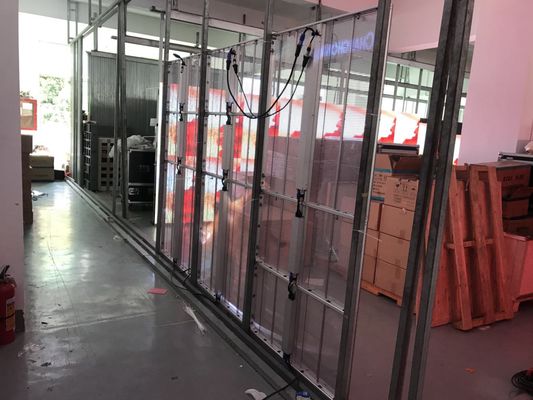l'écran visuel transparent IP33 de 1m*0.5m SMD 2020 LED montrent à LED d'intérieur l'usine visuelle de Shenzhen de mur