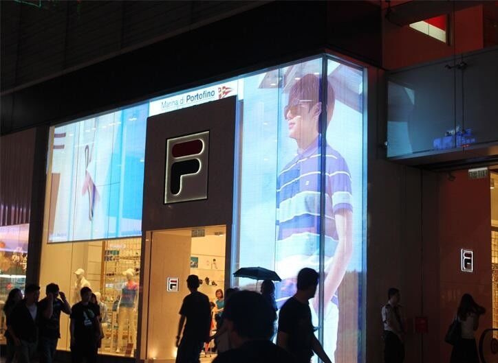 Usine visuelle transparente de Dots For Shopping Mall Shenzhen de l'écran 16384 de la publicité extérieure LED